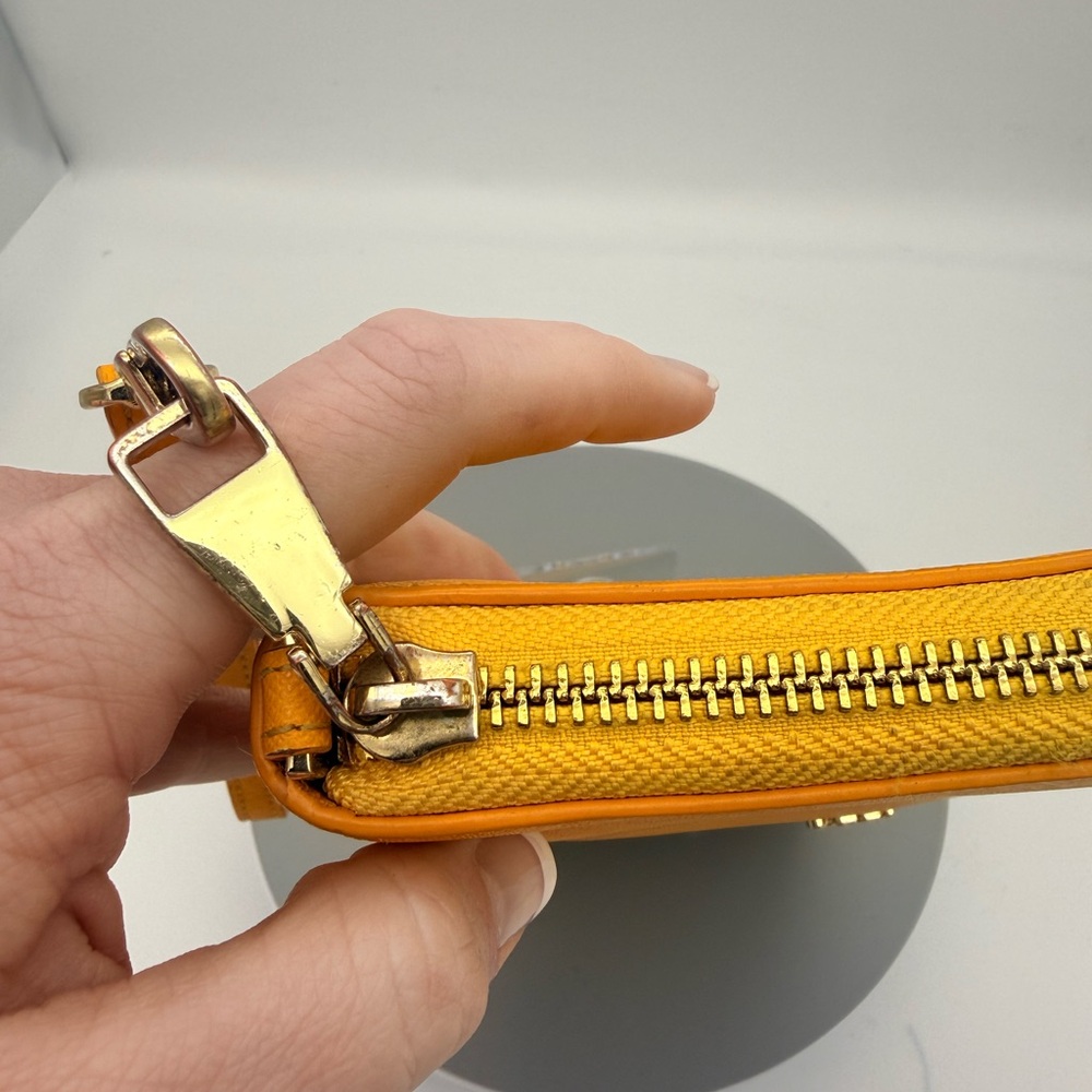 Tory Burch Robinson Zip Continental Wallet - Daylily Yellow Saffiano - Picture 7 of 7